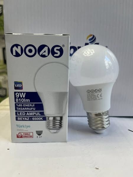 NOAS 9W LED AMPUL 810LM-6500K BEYAZ
