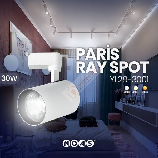 NOAS PARİS  BEYAZ RAY SPOT 30W -YL29-3001 BEYAZ