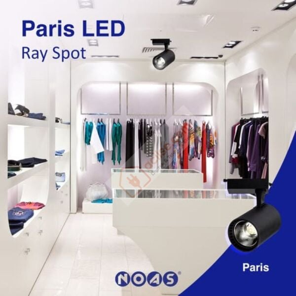 NOAS PARİS 30 W SİYAH KASA RAY SPOT-GÜNIŞIĞI 2700LM