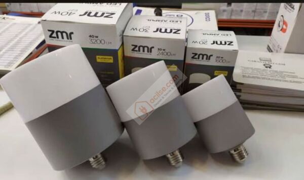 ZMR 20W OVAL T-BULB 1600LM 6500K BEYAZ GRİ KASA PLATİNYUM SERİSİ