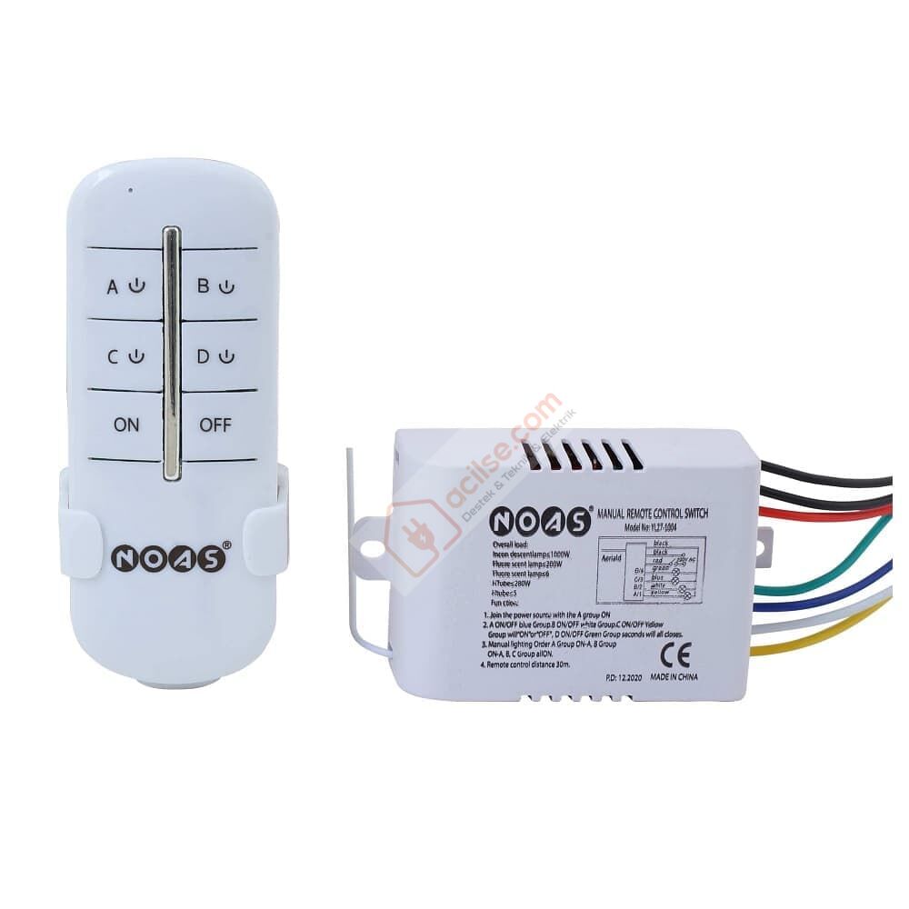 NOAS 4 KANALLI AYDINLATMA KUMANDASI YL27-1004