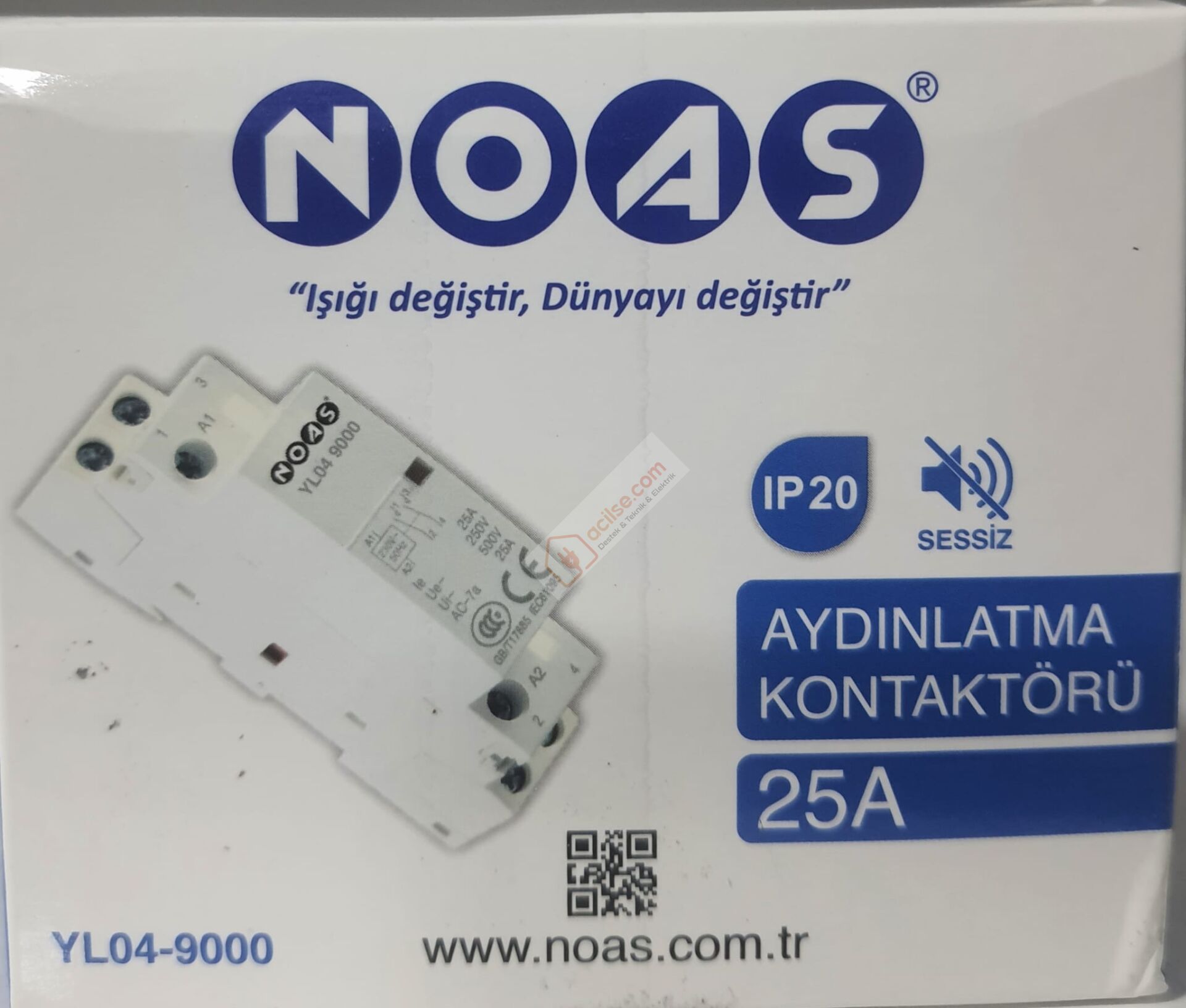 NOAS 25 A SESSİZ AYDINLATMA KONTAKTÖRÜ YL04-9000