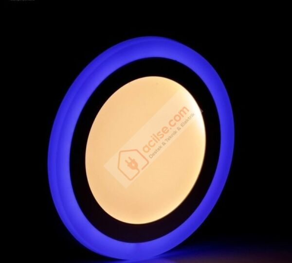 YCL YSM-1406B 6W ÜÇ FONKSİYONLU SIVA ÜSTÜ SPOT(BEYAZ 6W-MAVİ 2W)