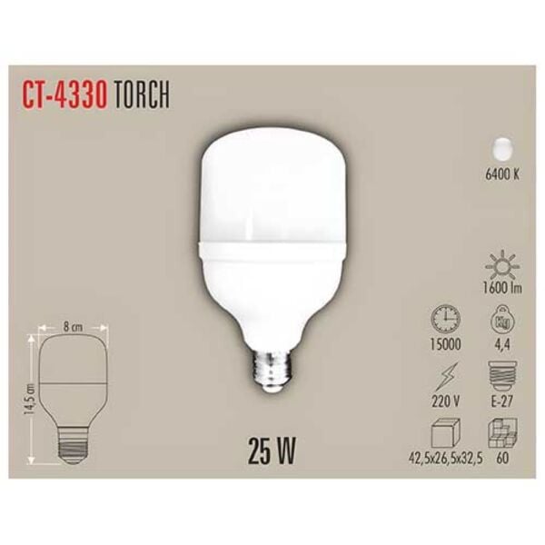 CATA 25W TORCH LED AMPUL 6400K BEYAZ IŞIK