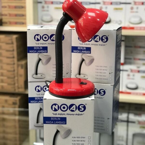 NOAS BERLİN MASA LAMBASI KIRMIZI E27 DUYLU