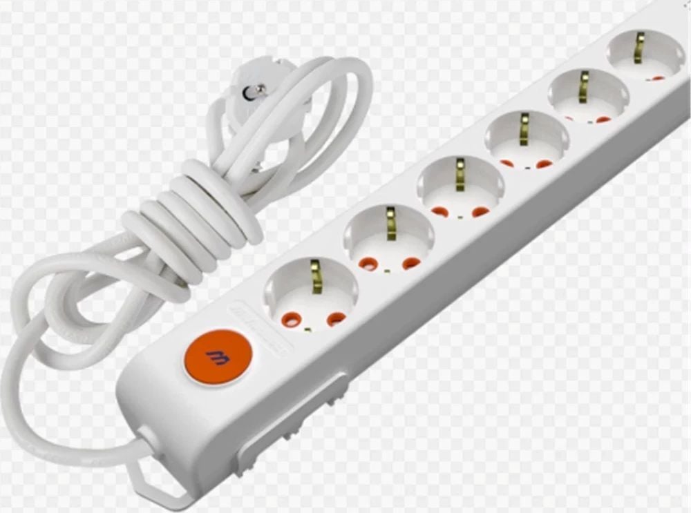 MUTLUSAN Rİ-TECH 6'LI 2 MT ÇOCUK KORUMALI  ANAHTARLI TOPRAKLI PRİZ 001 175 620002 02 00